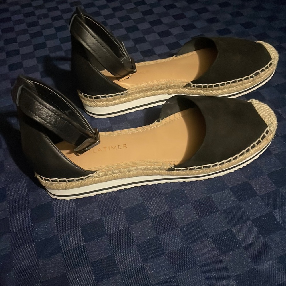 Black and Tan sandals.